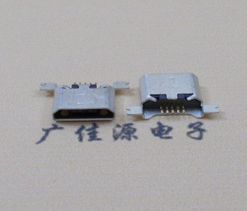 河源MK USB B Type 沉板0.9母座后两脚SMT口不卷边