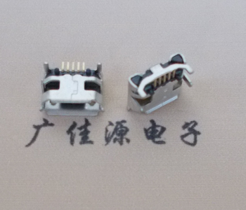 河源Micro USB母座牛角间距7.2x6.6mm加长端子定位柱