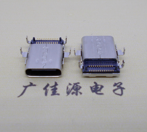 河源沉板usb 3.1 type-c24p母座双排贴板L=12.8mm