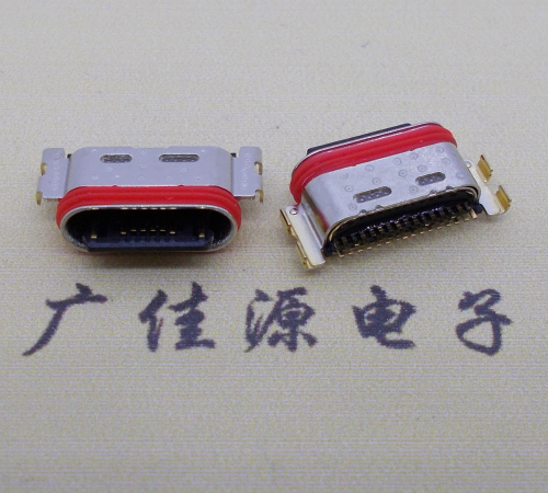 河源防水沉板usb type-c16p母座连接器