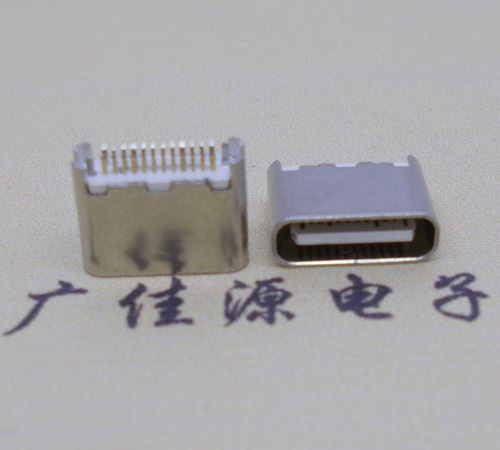 河源type-c24p母座短体6.5mm夹板连接器