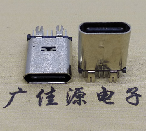 河源直立式type-c14p母座接口 usb type-c连接器