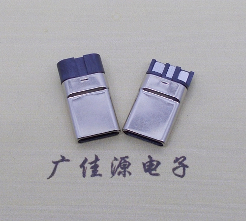 河源焊线式 type c11p拉伸公头连接器总体长15.9mm