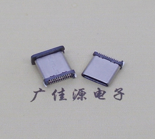 河源USB TYPE-C接口短体24P公头立式贴板高度H=8.0mm 高速数据传输快充电款